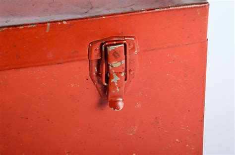 vintage red metal tool box|did toolboxes exist in 1948.